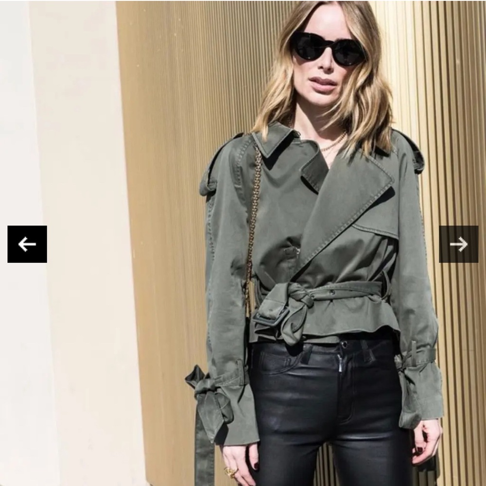 Anine Bing Olive Trench Coat